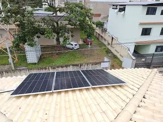 Imagem de uma instalação de placas solares